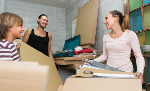 Removal team preparing a move in West Kensington