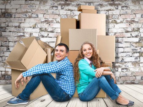 West Kensington moving team loading boxes and furniture for a local home move