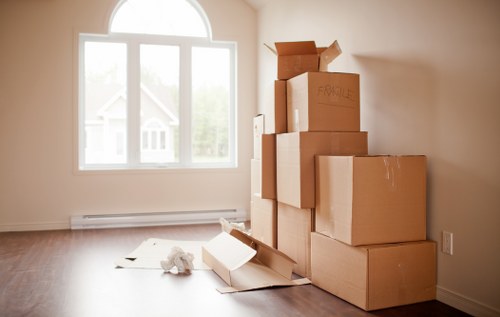 A local van ready for a move in West Kensington residential streets